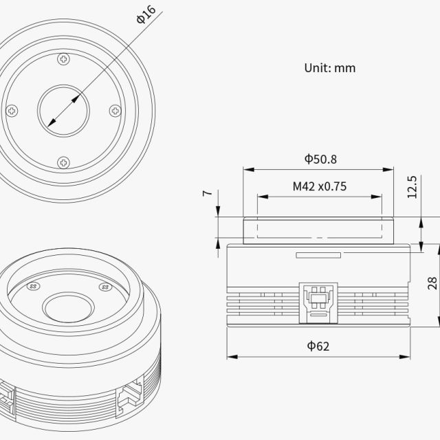 Caméra ASI662MC couleur (IMX662) + objectif - ZWO Caméras planétaires