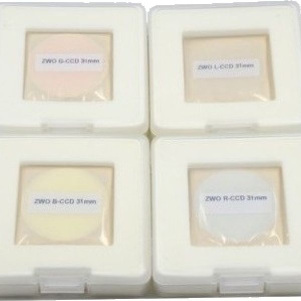 Lot de 4 filtres photo LRVB - Ø 36mm ronds non montés - ZWO