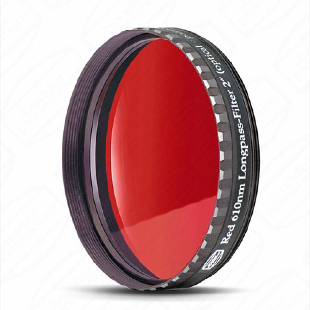 Filtre visuel coloré rouge 610 nm - coulant 50,80mm (M48) - Baader 40. Filtres colorés observ. planétaires