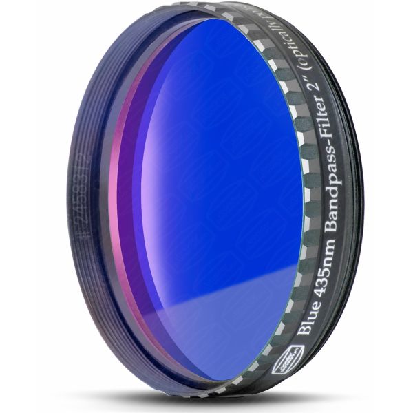 Filtre visuel coloré bleu foncé 435nm - coulant 50,80mm (M28) - Baader