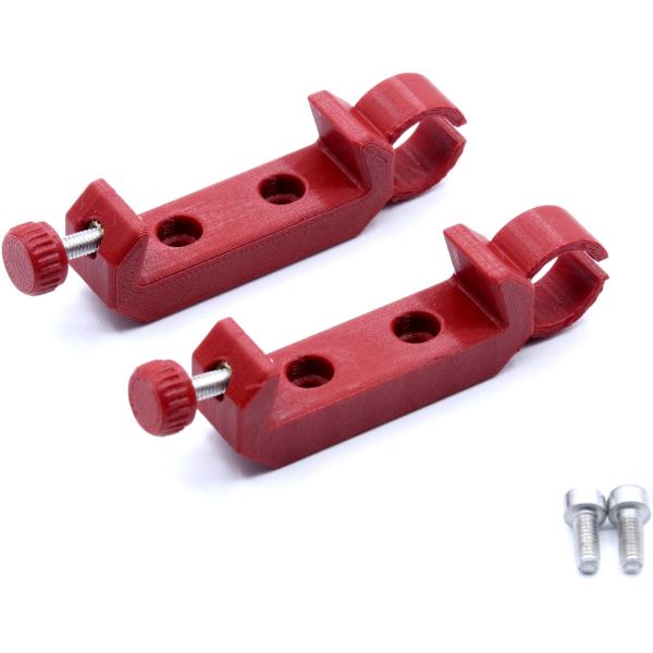 Platine queue d'aronde femelle type Vixen pour ASIAIR Plus ou Mini avec passe-câbles rouge (lot de 2) - AstroPrints