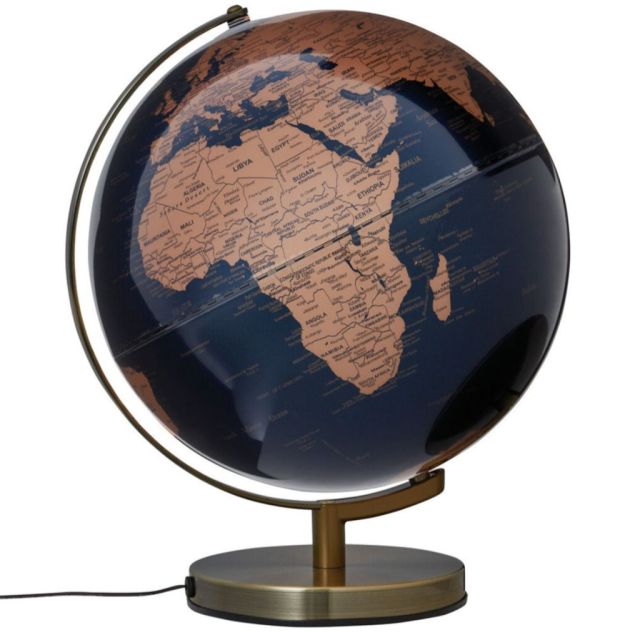 Globe terrestre Stellar Light Ø300mm Bleu et doré - Troika Globes