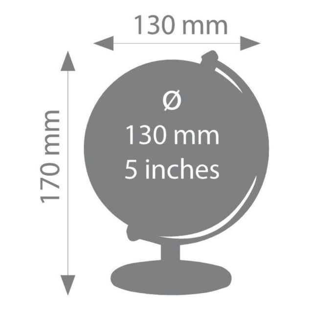 Globe terrestre Gagarin Ø130mm Bleu Profond - Troika Globes
