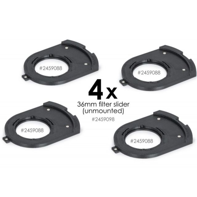 Lot de 4 tiroir pour support-filtre FCCT pour filtres Ø 36mm ronds non montés - Baader Roues à filtres et supports filtres à tiroirs