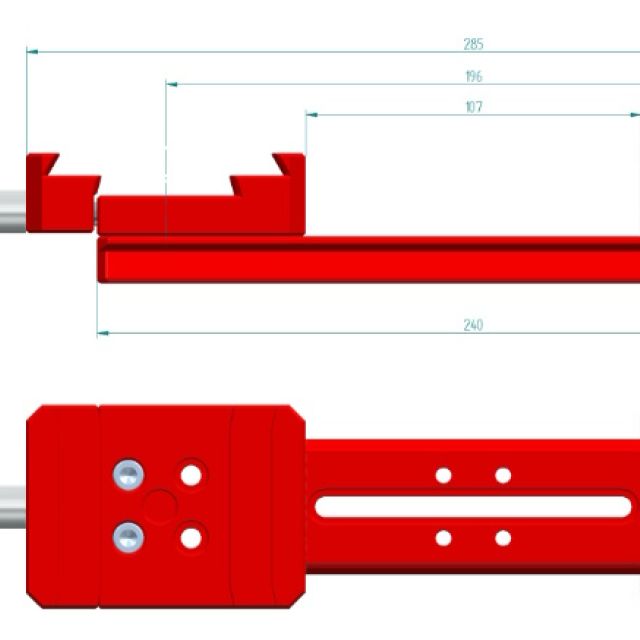 Platine double type Vixen pour 2 instruments en parallèle 240mm - PrimaLuceLab Platines et colliers