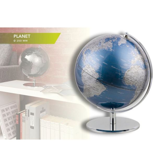 Globe terrestre Planet Ø250mm Bleu Profond - Troika Globes