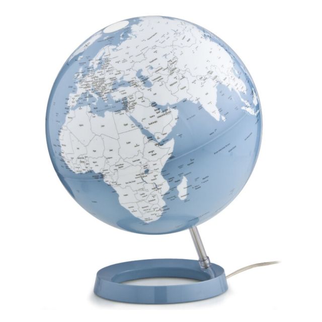 Globe terrestre lumineux Ø 30cm bleu pastel - Atmosphere Globes