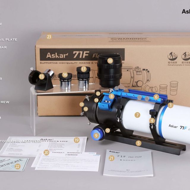 Lunette Astrographe 71/490 APO Quadruplet 71F - Askar Lunettes Astrographes
