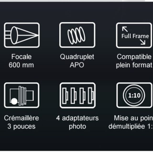 Lunette Astrographe 80/600 quadruplet FF80 - ZWO Lunettes Astrographes