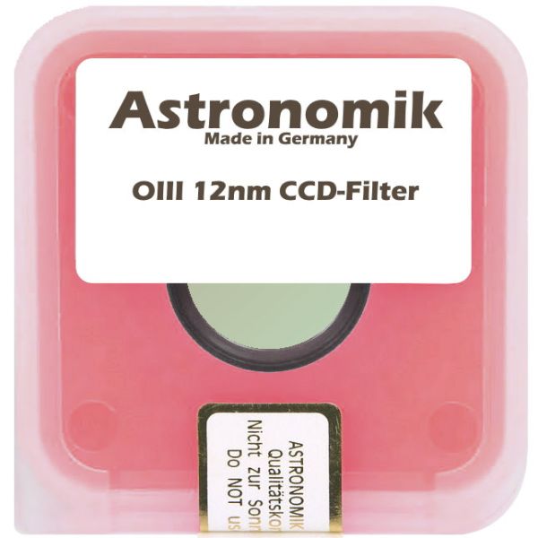 Filtre photo mono-bande OIII 12nm - coulant 31,75mm (M28) - Astronomik