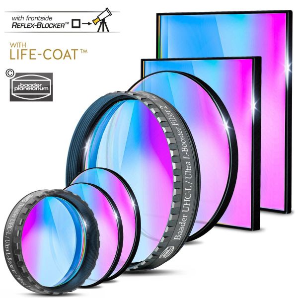Filtre visuel et photo UHC-L Ultra L-Booster - 50x50mm carré non monté - Baader