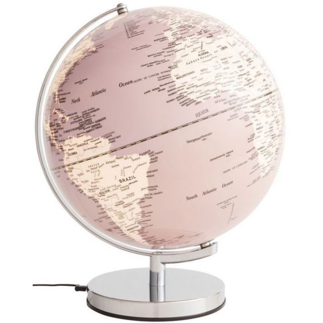 Globe terrestre Stellar Light Ø300mm Rose Pastel - Troika Globes