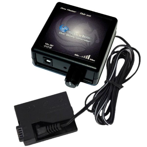 DSLR Buddy v2 Boîtier d'alimentation pour appareil photo avec batterie factice Canon DR-E5 - PegasusAstro
