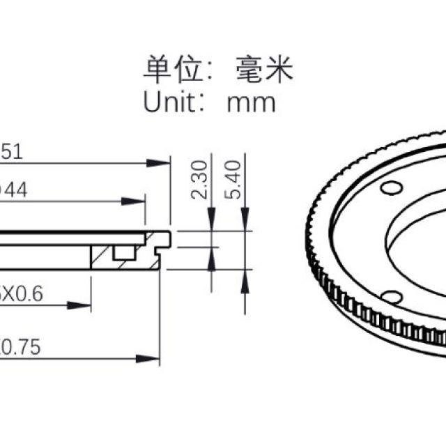 Bague adaptatrice M48 pour filtres coulant 31,75mm (M28) - ZWO Roues à filtres et supports filtres à tiroirs