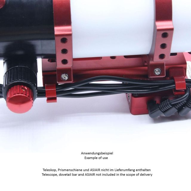 Platine queue d'aronde femelle type Vixen pour ASIAIR Plus ou Mini avec passe-câbles rouge (lot de 2) - AstroPrints Accessoires informatiques