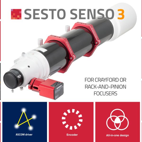 Moteur de mise au point SESTO SENSO 3 pour porte-oculaires - PrimaLuceLab