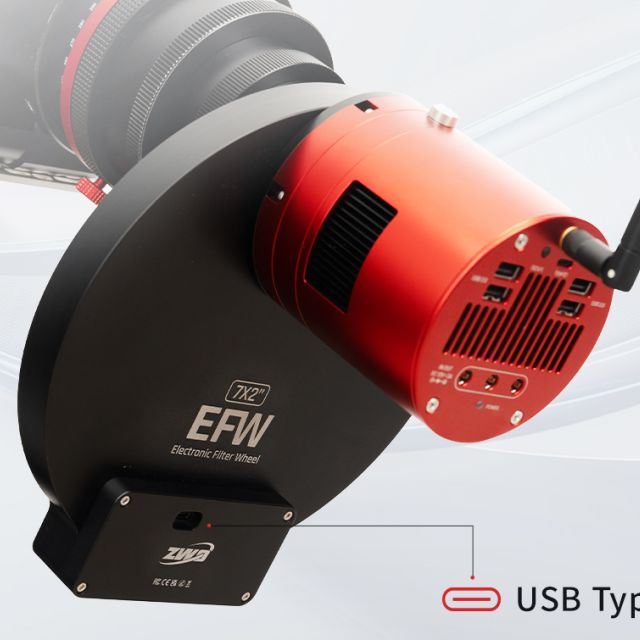 Roue à filtres 5x31,75mm (M28) ou Ø 31mm ronds non montés - motorisée EFW v25 - ZWO Roues à filtres et supports filtres à tiroirs