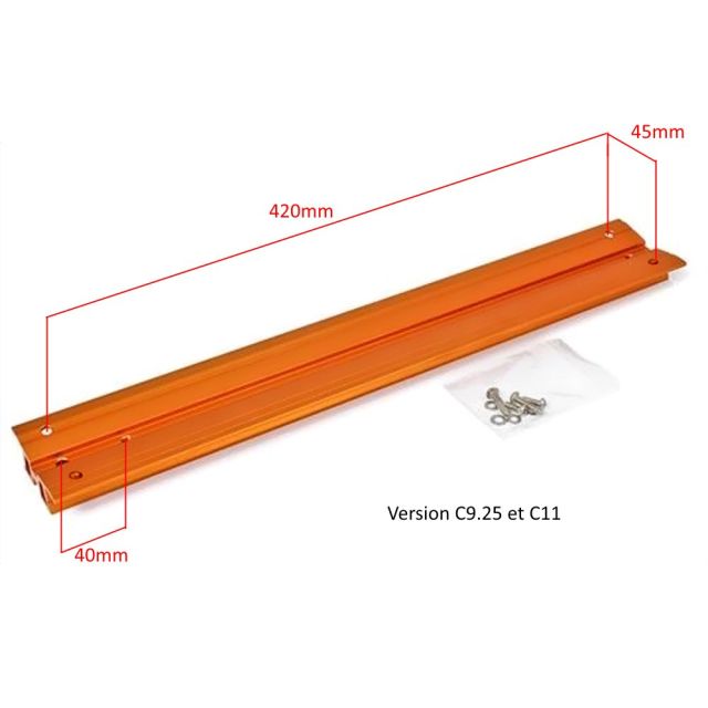 Queue d'aronde mâle type Vixen pour C925 ou C1100 orange - Baader Platines et colliers