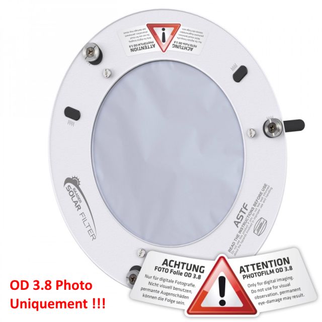 SOLDE - Filtre solaire OD 3.8 photo Ø 120mm BDSF pleine ouverture AstroSolar - Baader ...Soldes