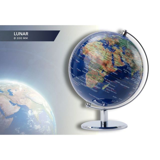 Globe terrestre Lunar Ø 200mm Couleurs Originales - Troika Globes