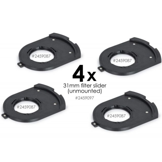 Lot de 4 tiroir pour support-filtre FCCT pour filtres Ø 31mm ronds non montés - Baader Roues à filtres et supports filtres à tiroirs
