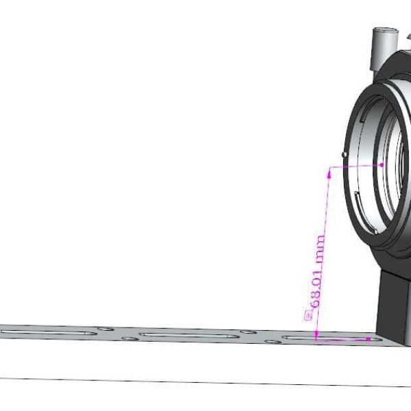 Bague adaptatrice pour Objectif Canon EOS vers T2 - tirage 12,5mm - avec support et queue d'aronde Vixen - AltairAstro