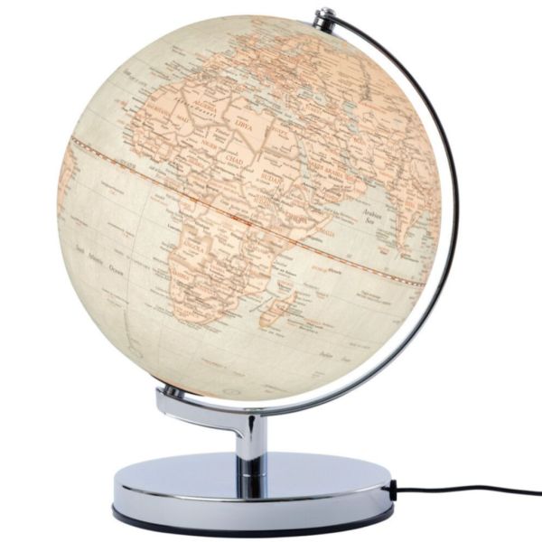 Globe terrestre Terra Light Ø250mm Bleu et Rose - Troika