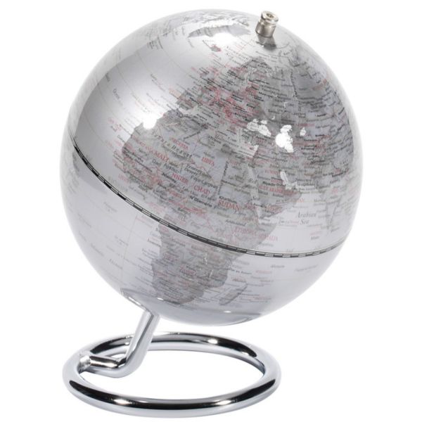 Globe terrestre Galilei Ø130mm Argent - Troika