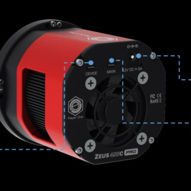 Caméra Zeus 455C Pro refroidie couleur (IMX455) - Player-One Caméras ciel profond