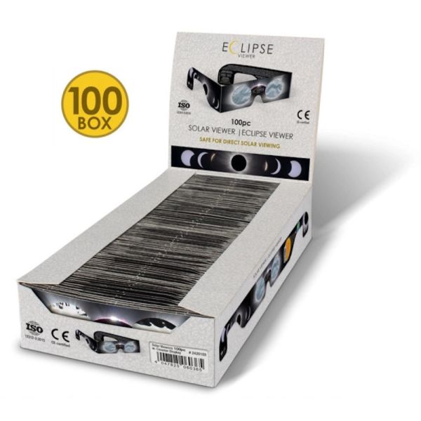 Paire de lunettes solaires ''Eclipse de Soleil''  (100 pièces) OD 5.0 AstroSolar Design Noir - Baader