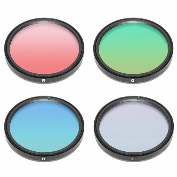 Lot de 4 filtres photo LRVB - coulant 50,80mm (M48) - ToupTek