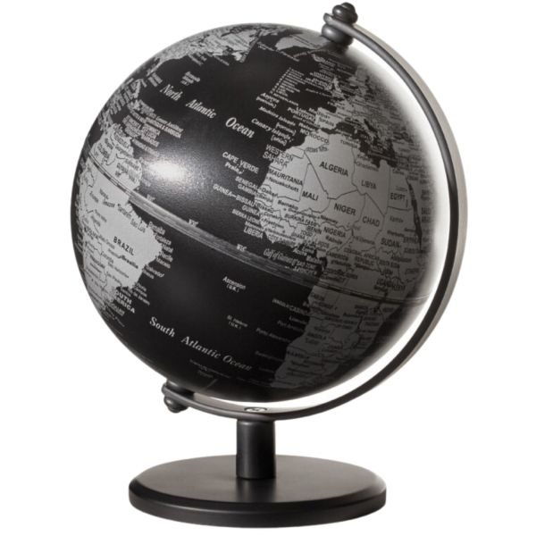 Globe terrestre Gagarin Ø130mm noir mat - Troika