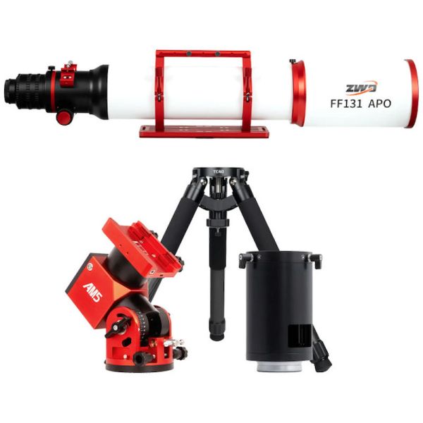 Lunette Astrographe 131/983 quadruplet FF131 sur monture AM5N + PE200 + TC40 - ZWO
