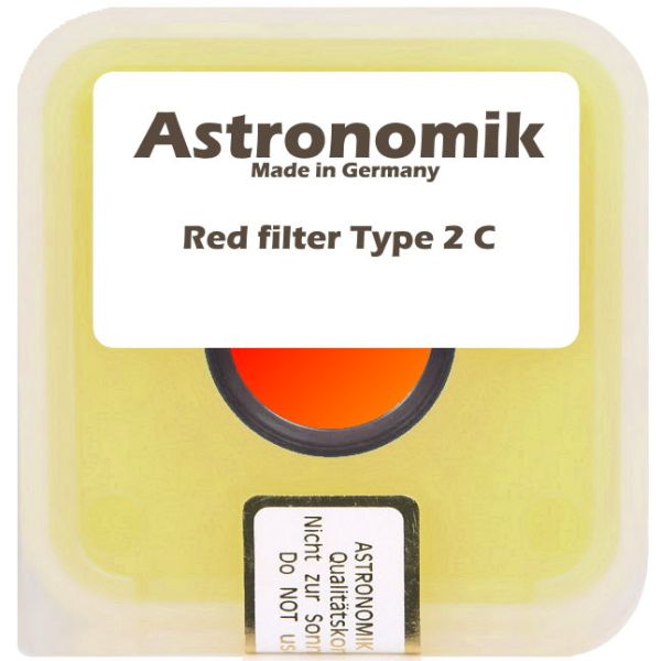 Filtre photo Rouge type 2c - coulant 31,75mm (M28) - Astronomik