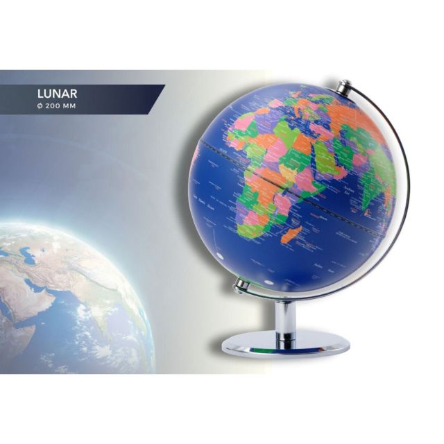 Globe terrestre Lunar Ø 200mm Multicolore - Troika Globes