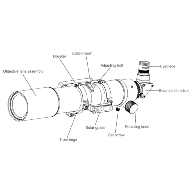 Lunette solaire H-Alpha 76/630 Heliostar - Sky-Watcher SkyWatcher