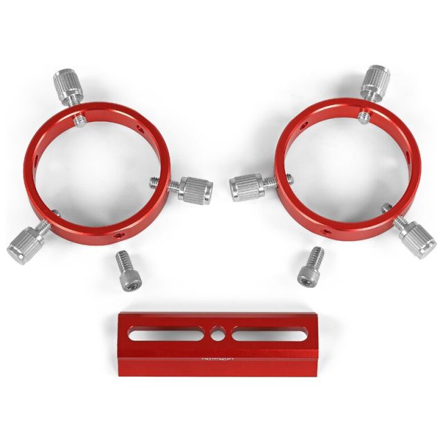Support et anneaux de guidage pour lunette guide ou chercheurs Ø 40 à 58mm - Omegon Accessoires d'autoguidage