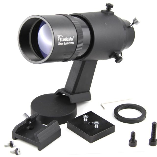 Lunette guide  50/175 avec support et embase - Omegon Accessoires d'autoguidage