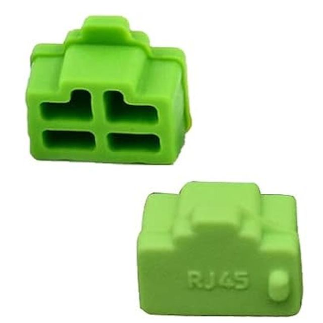Bouchon pour port RJ45 (8P8C) verts (lot de 2) - PierroAstro Accessoires pour montures