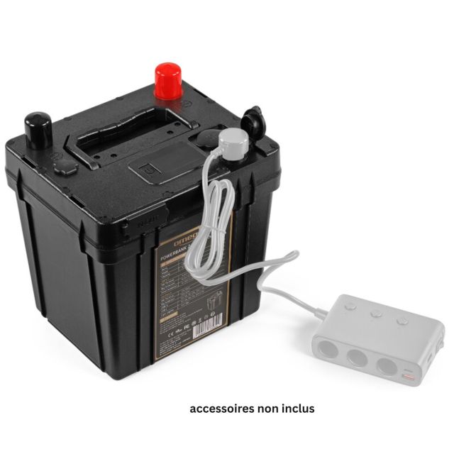 Batterie 12V 60Ah PowerTank 240k LiFePO4 - Omegon Alimentations, câbles d'alim. et piles