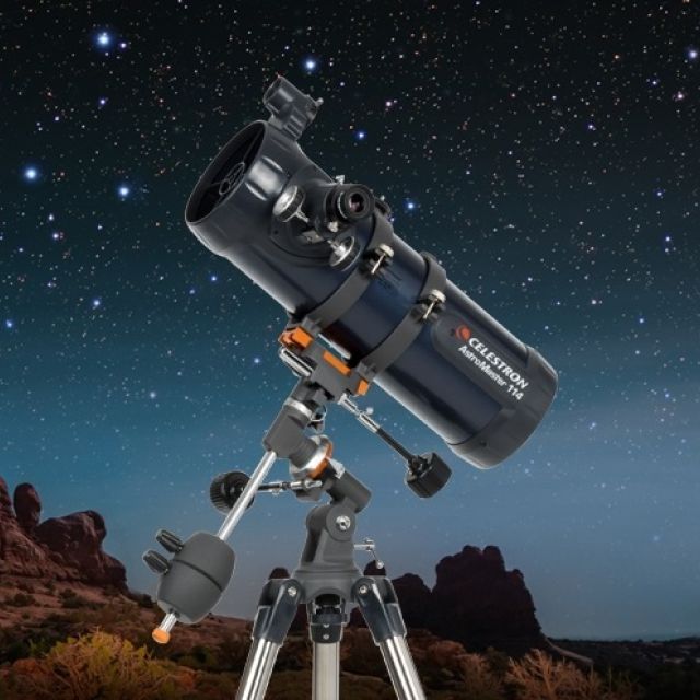 Télescope Newton 114/1000 visuel sur monture AstroMaster EQ - Celestron .Débutants