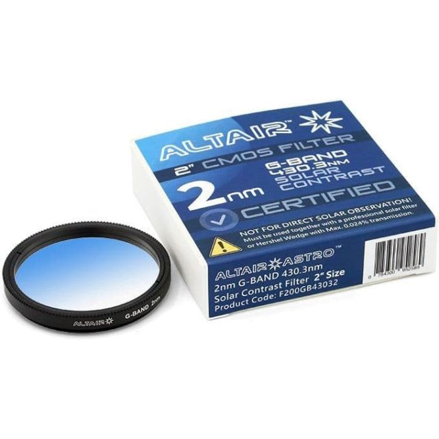 Filtre photo solaire G-Bande 430,3nm 2nm - coulant 50,80mm (M48) - AltairAstro Altair-Astro