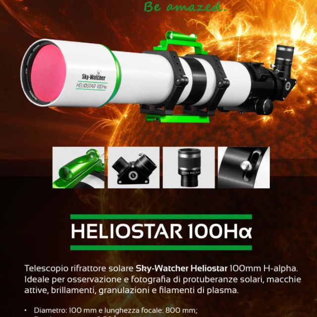 Lunette solaire H-Alpha 100/760 Heliostar - Sky-Watcher SkyWatcher