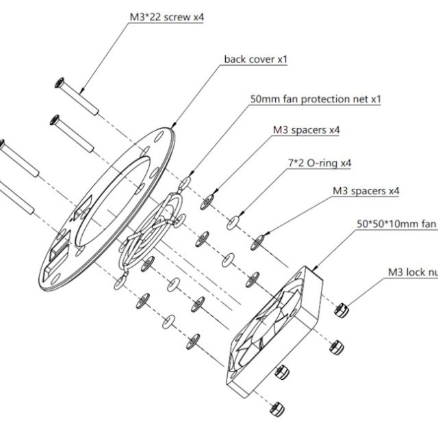 Ventilateur pour caméra ASI 2600, 6200, 2400 Pro - ZWO Divers et Nettoyage