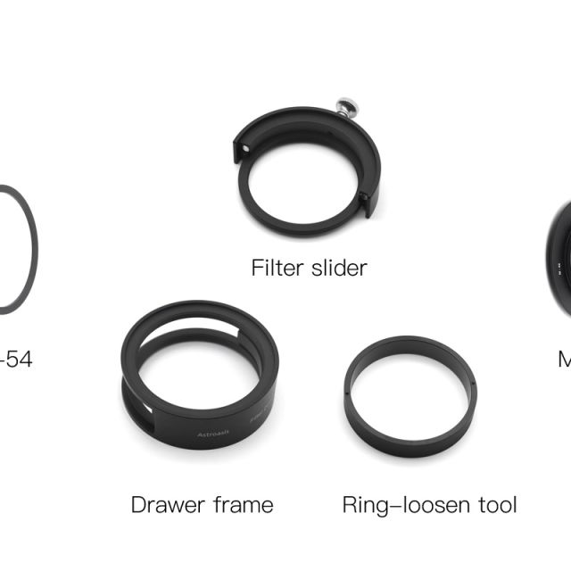 Support-filtres à tiroirs M48 M54 et T2 universel tirage 21mm - AstrOasis Roues à filtres et supports filtres à tiroirs