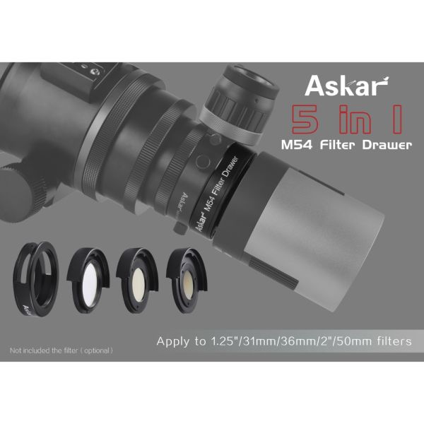 Support-filtres à tiroirs M48 M54 et T2 universel tirage 18mm - Askar