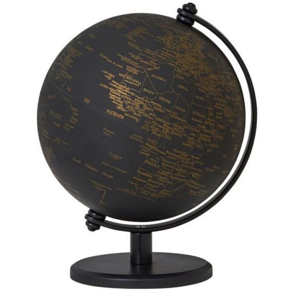 Globe terrestre Gagarin Ø130mm noir doré - Troika