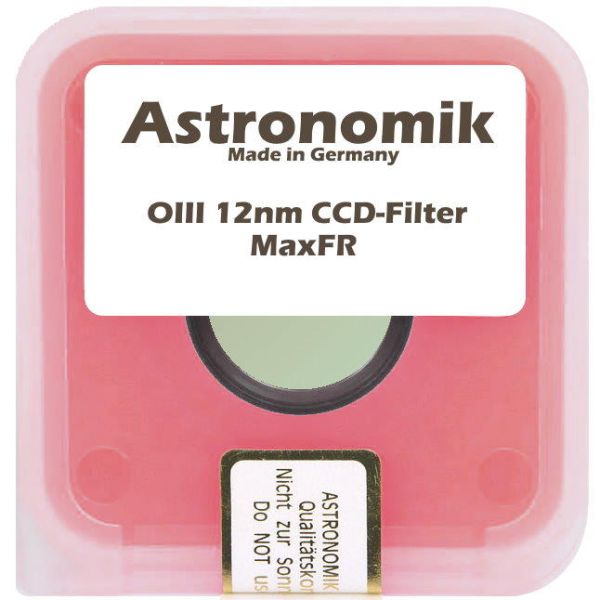 Filtre photo mono-bande OIII 12nm MaxFR F/2 - coulant 50,80mm (M48) - Astronomik