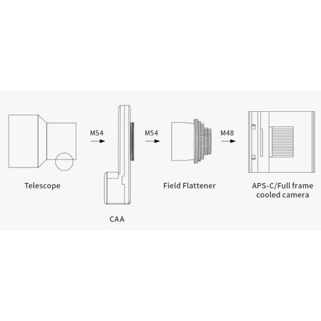 Rotateur de Champ CAA M54 et M48 mâle / femelle tirage 16,5mm - ZWO Accessoires ZWO
